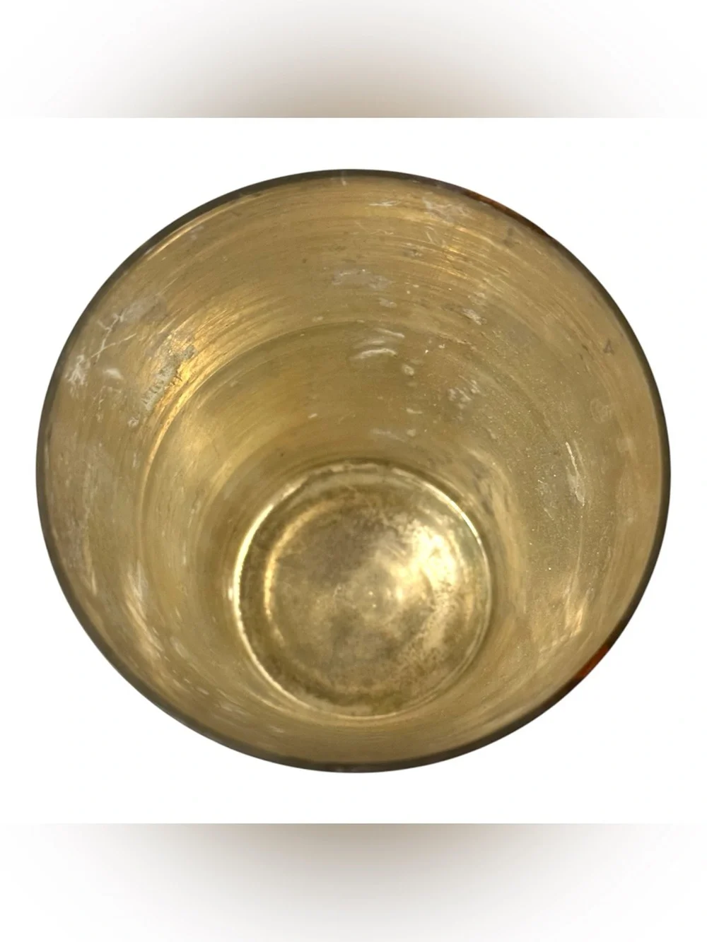 Sacred Tide Rust & Silver ‘Mercury’ Patina Fluted Blown Glass Mini Vase Planter